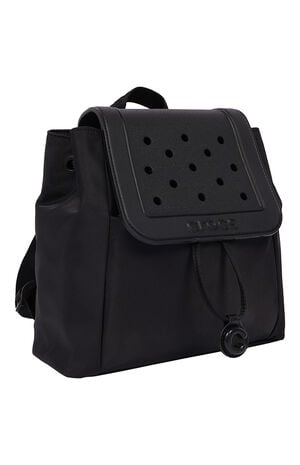 Black Mini Fashion Eva Flap Backpack image number 2