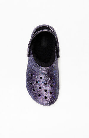 Kids Classic Lined Space Glitter Glow In The Dark Clogs image number 5