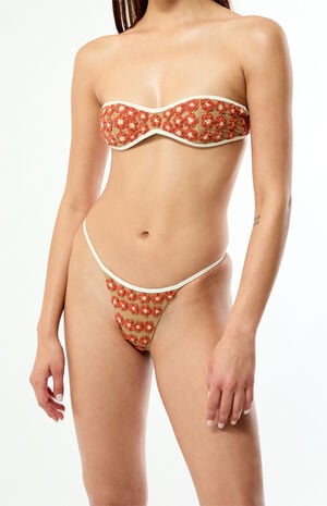 Crochet Floral Pipeline High Cut Bikini Bottom image number 3