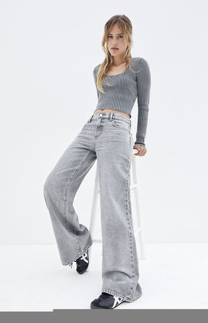 Lena Gray Low Rise Super Baggy Jeans image number 2