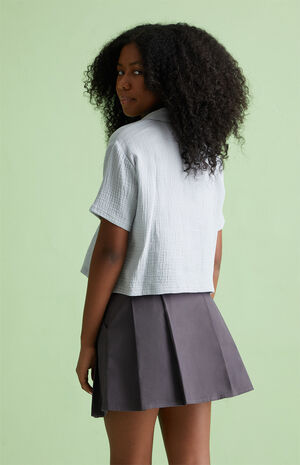 Crop Button Down Shirt image number 4