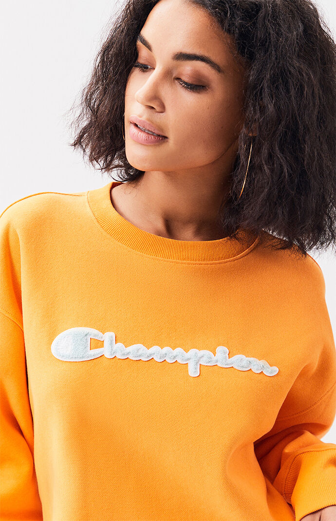 yellow champion hoodie pacsun