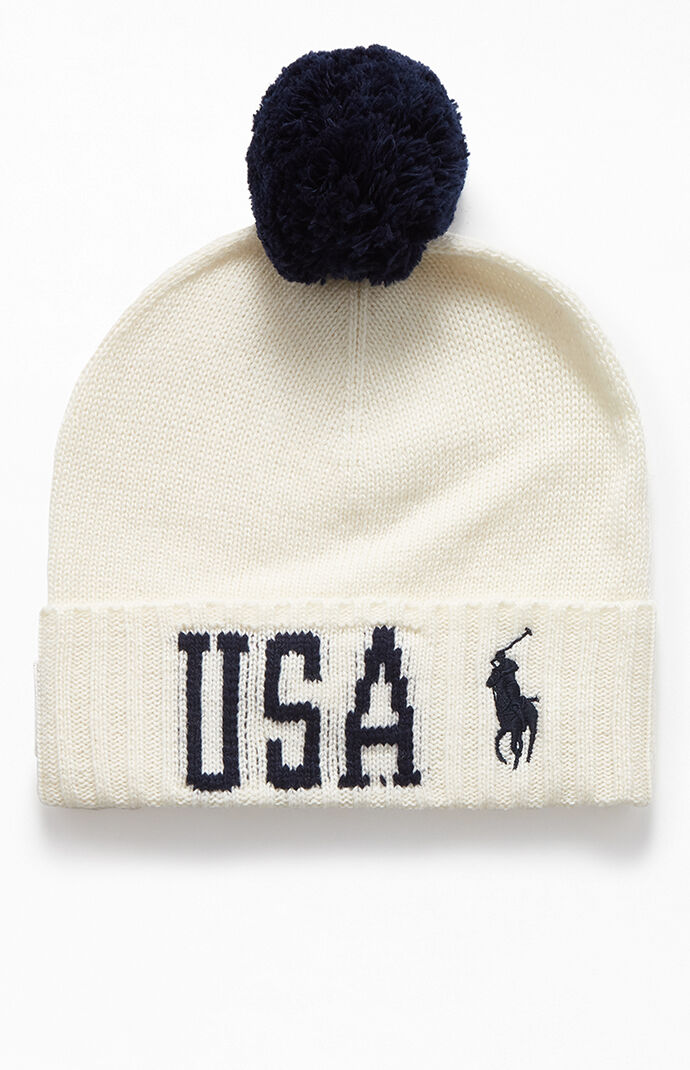 ralph lauren pom pom beanie