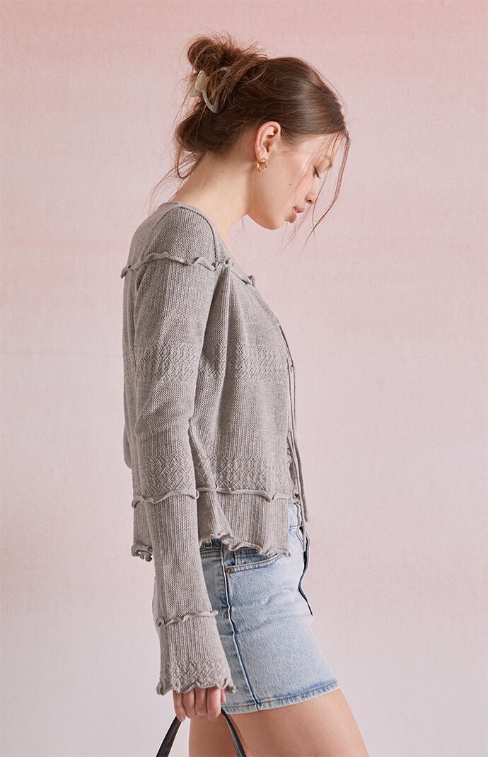 トップス LEATHER PEPURAMU CARDIGAN Bibiy Bibiy. ODETTE PEPURAMU CARDIGAN Parka