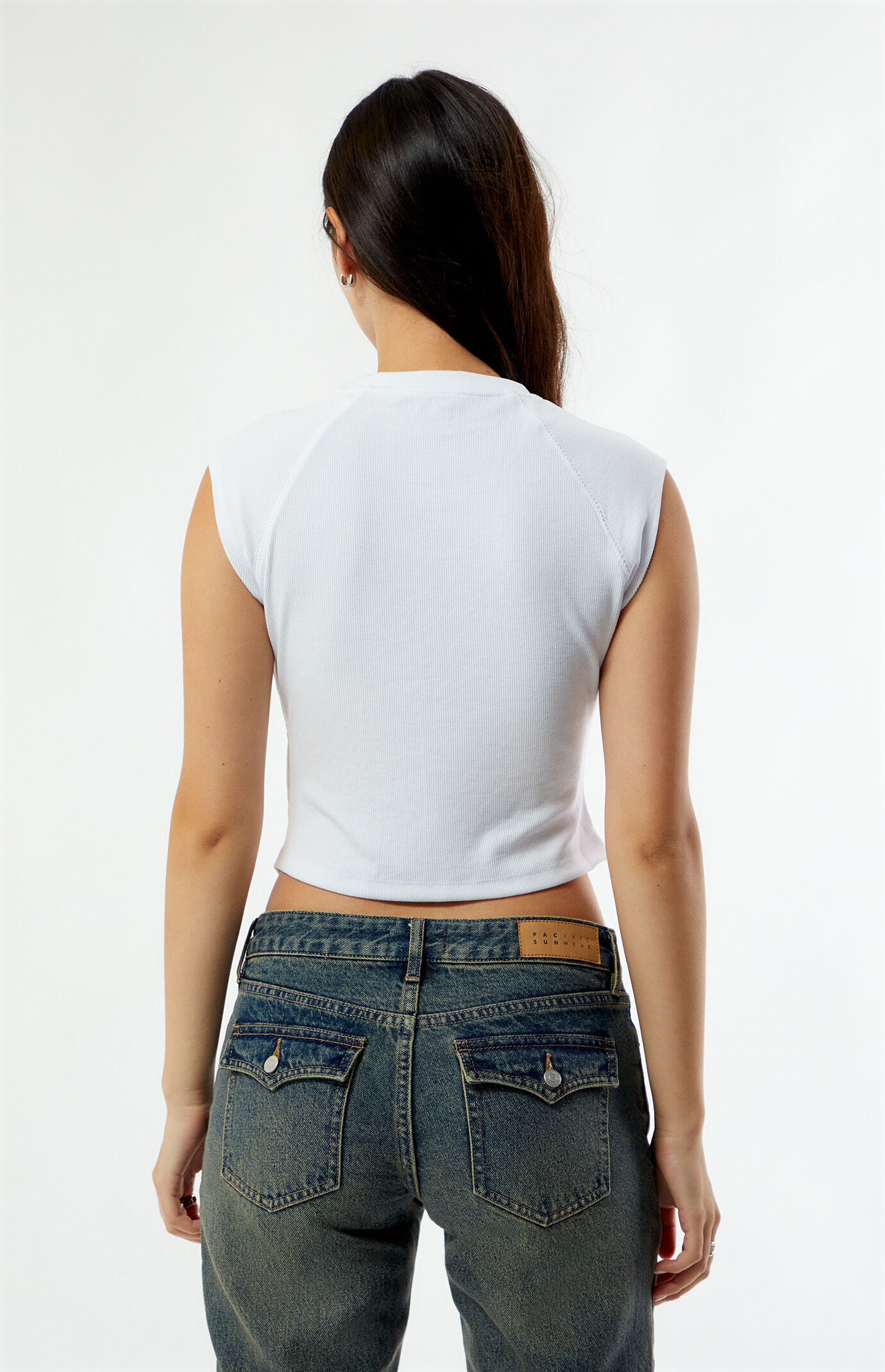 True Religion Sporty Raglan Ribbed T-Shirt