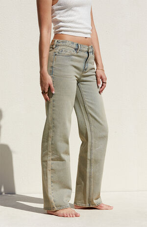 Indigo Low Rise Straight Leg Jeans image number 3