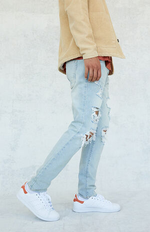 Skinny Comfort Distressed Jeans image number 3