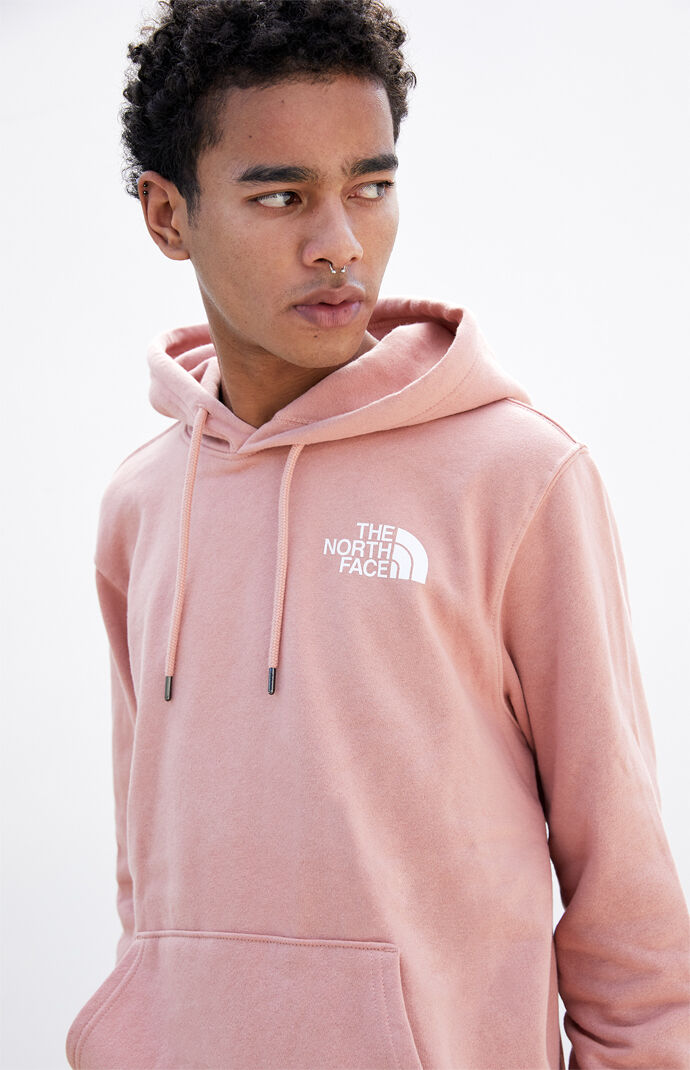 The North Face Pink Box Logo Hoodie Pacsun