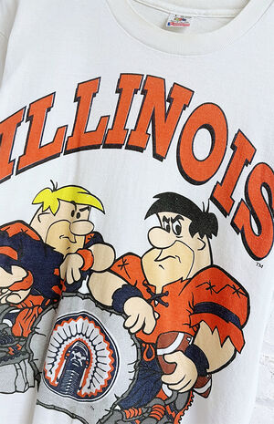 Upcycled Illinois Flinstones T-Shirt image number 3
