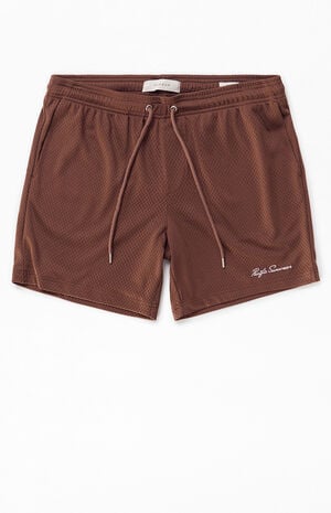 Brown Mesh Basketball Shorts
