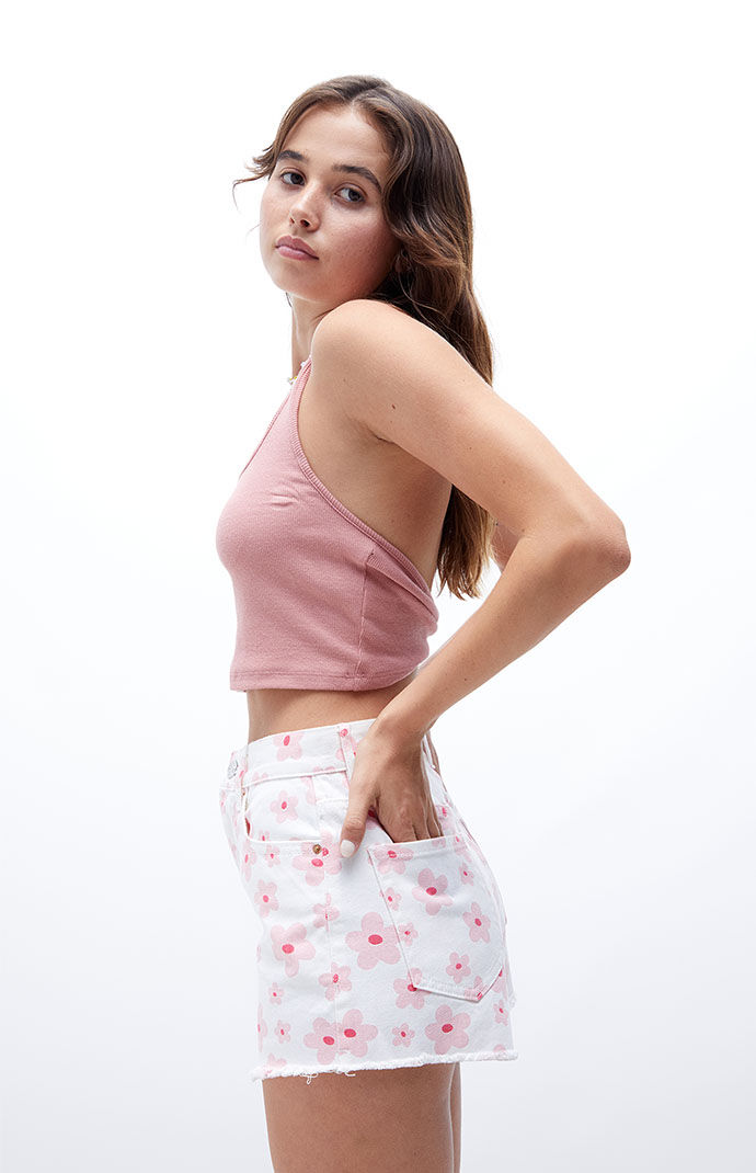 Pacsun flower 2025 jean shorts