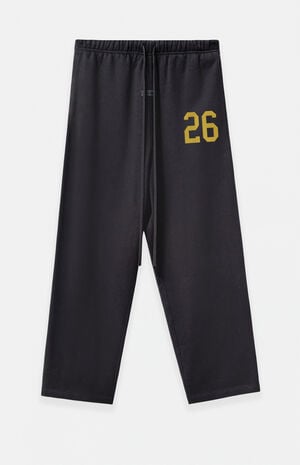 Vintage Black Lounge Fleece Baggy Sweatpants image number 1