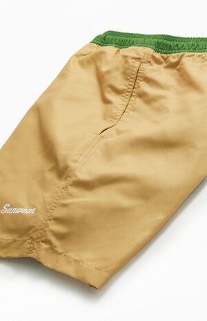 Tan Colorblock 6.5" Swim Trunks image number 4