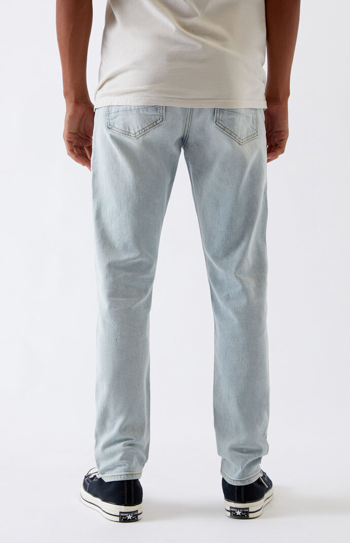 Light Ripped Slim Taper Jeans