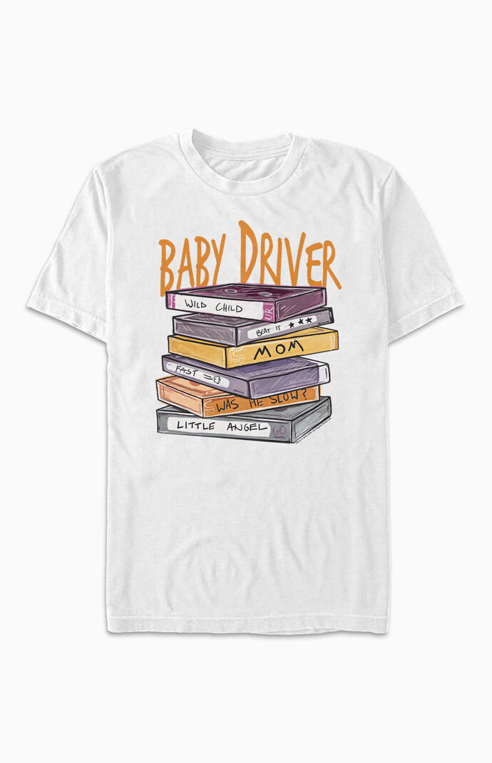 Baby Driver Mixtape Stack T-Shirt
