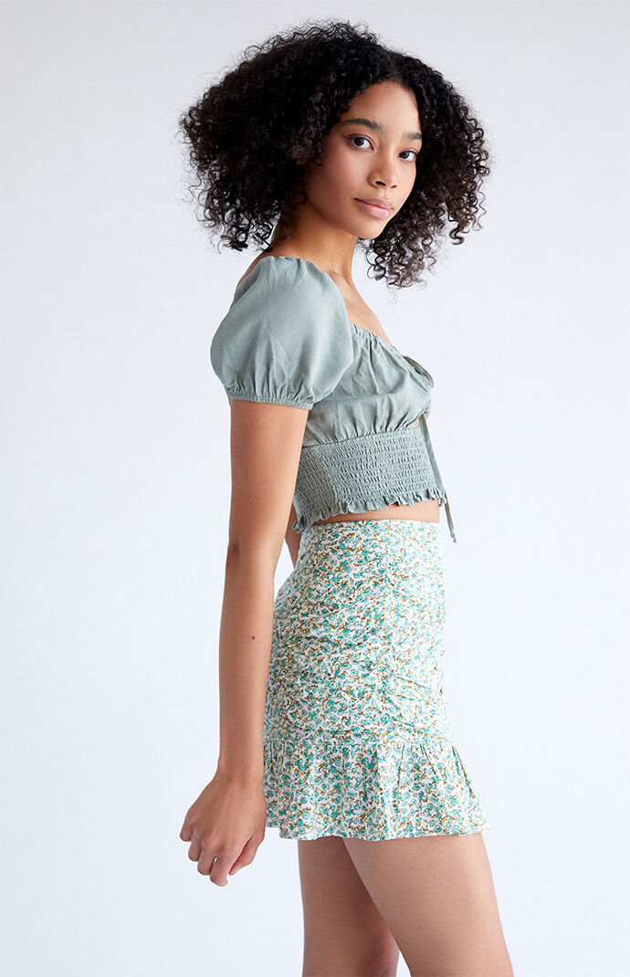 LA Hearts Ruffle Hem Mini Skirt PacSun