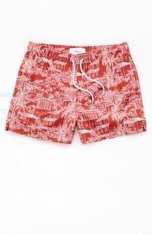 Tropical Villa 4" Swim Trunks