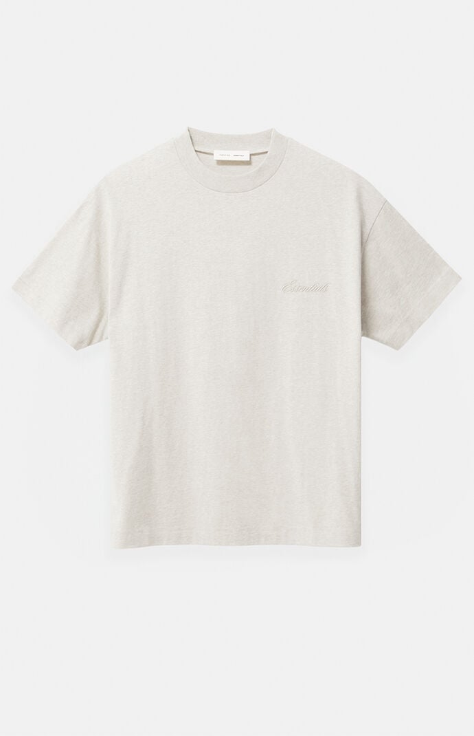 Fear of God Heather Oatmeal Classic Short Sleeve T-Shirt