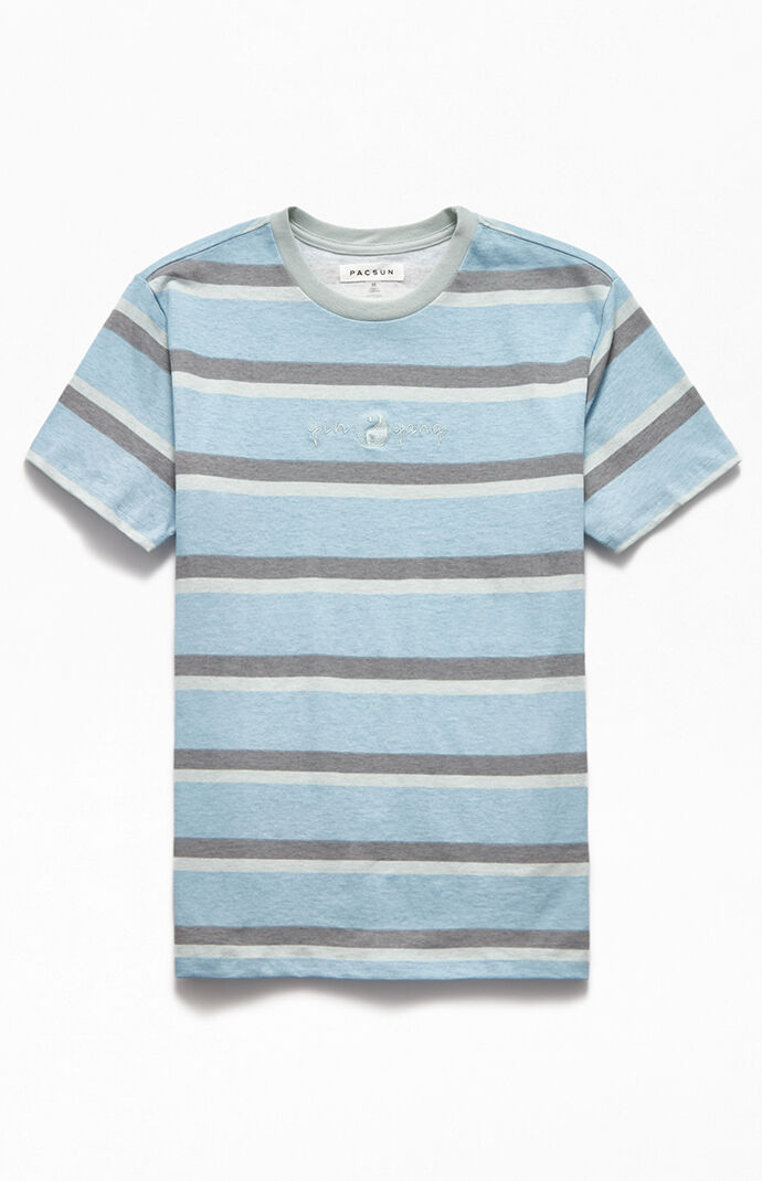 Striped Scribble Yin And Yang T-Shirt