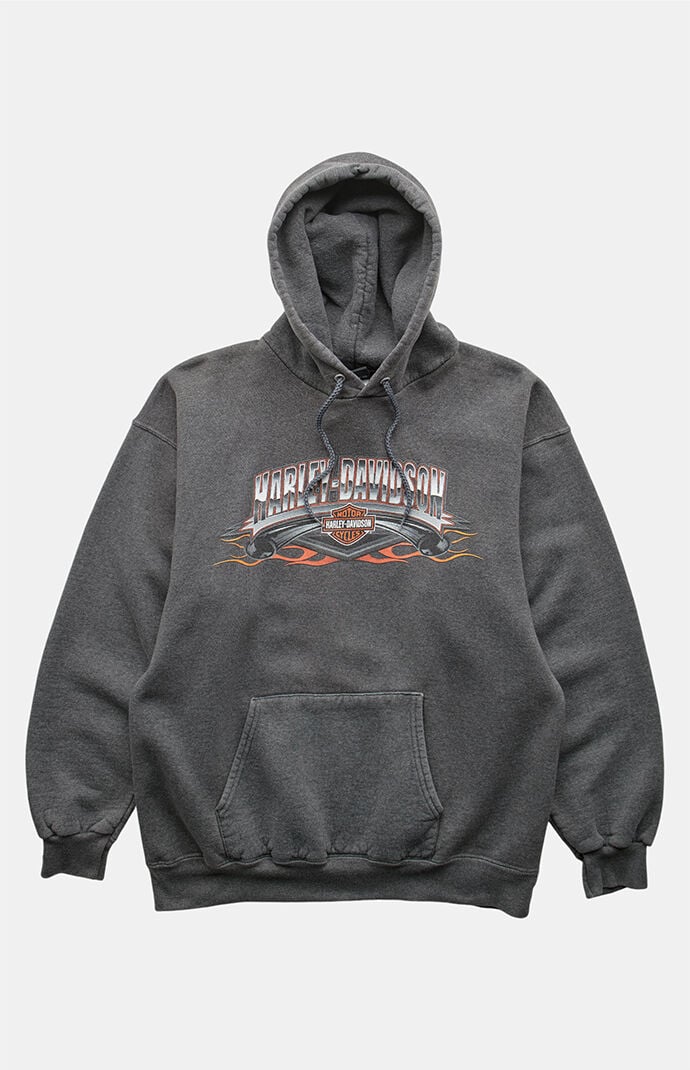 PS VINTAGE 2000s Harley Davidson Charcoal Pullover Hoodie