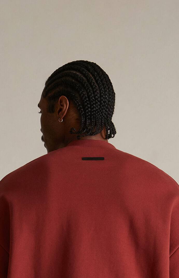 Fear of God Essentials Crimson Heavy Fleece Crew Neck