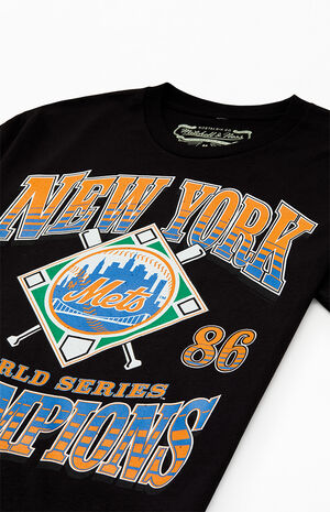 Mitchell & Ness Men's New York Mets 1986 Champions T-Shirt in Black - Size Medium
