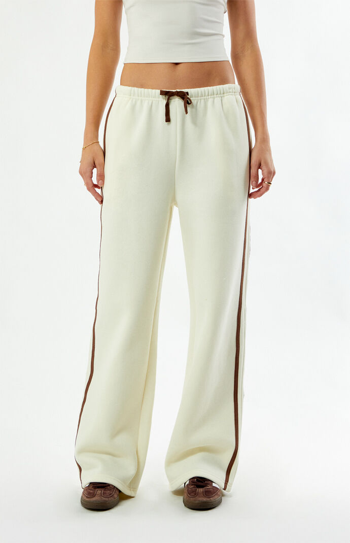 Rhythm Cream Contrast Track Baggy Sweatpants