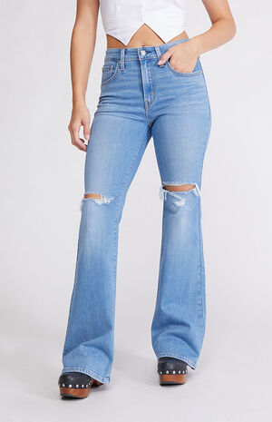 Om te mediteren attribuut Tether Levi's Medium Indigo 726 High Rise Flared Jeans | PacSun