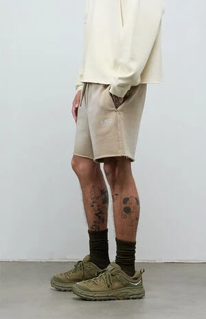 Active Khaki Cutoff Fleece Sweat Shorts image number 3