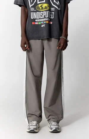 Gray Brodie Baggy Track Pants image number 2