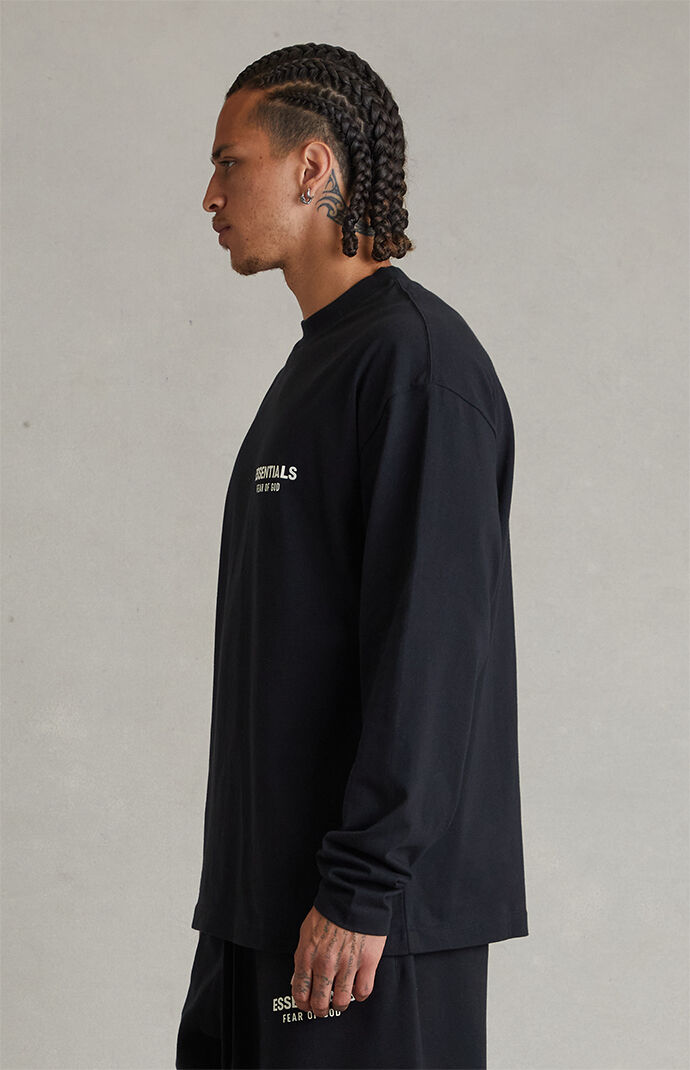Fear of God ESSENTIALS Vintage Black Classic Long Sleeve T-Shirt