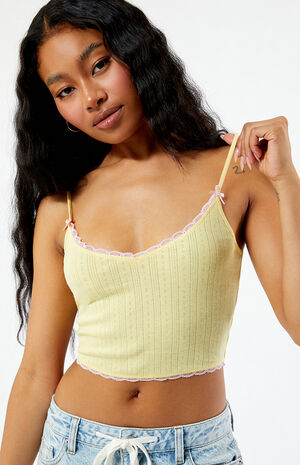 Magdalena Lace Pointelle Tank Top image number 1