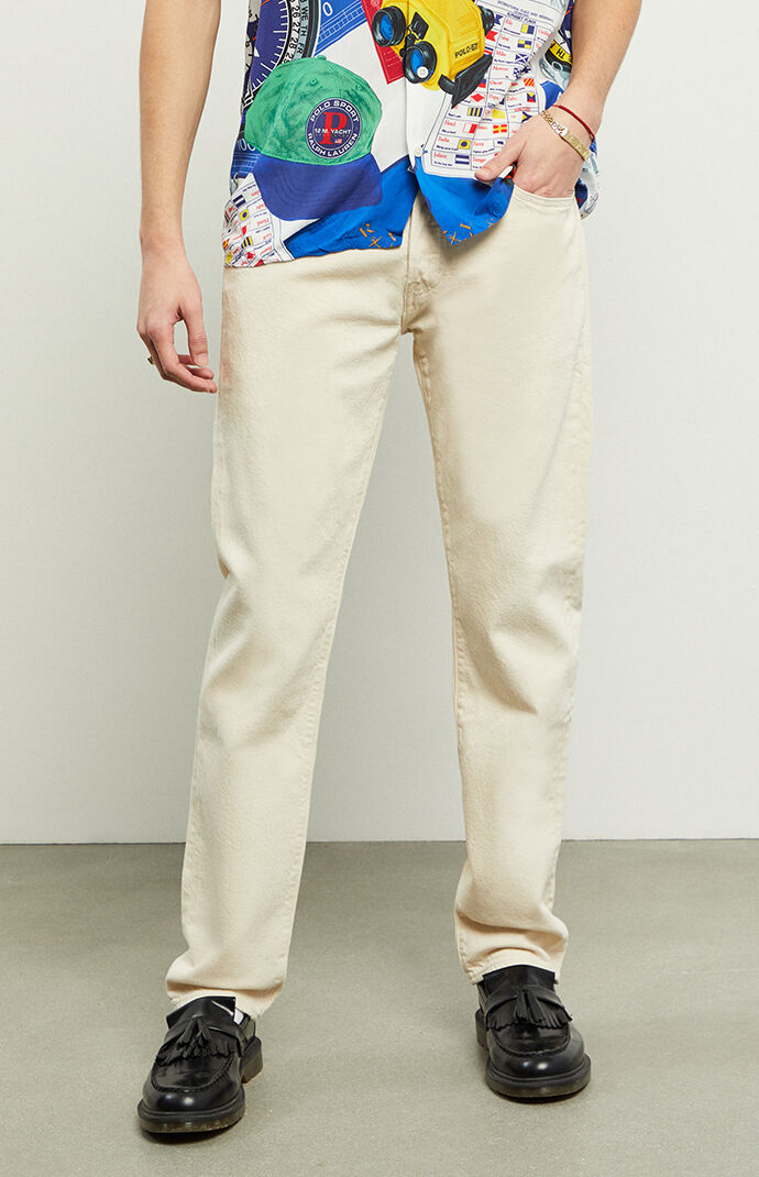Tan Slim Taper Jeans