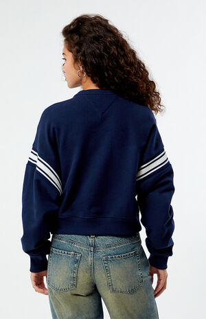 Boxy Crest Crew Neck Sweatshirt image number 3