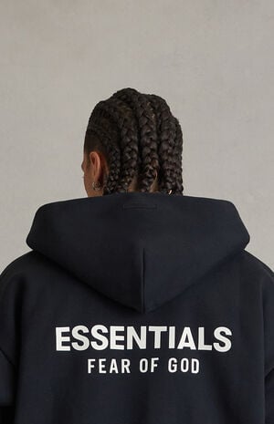 Vintage Black Classic Zip Up Hoodie image number 5