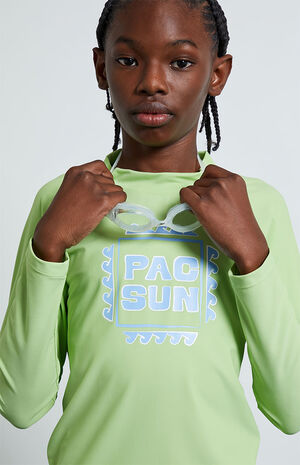 Green Wave Long Sleeve Rashguard image number 3