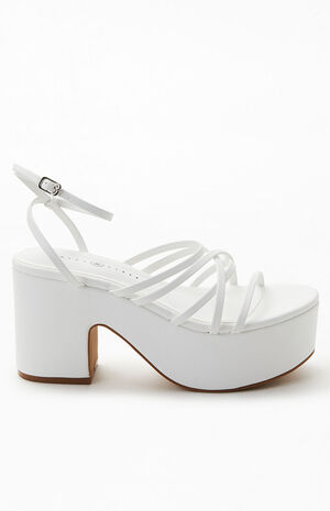 Women's Strappy Platform Heels image number 1