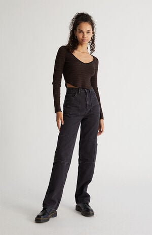 Black Boyfriend Utility Pants image number 1