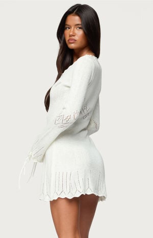Shaia Pointelle Knit Mini Dress image number 2