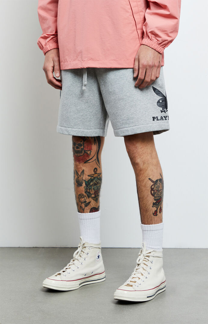 Playboy By Pacsun Gray Double Sweat Shorts At Pacsun Com