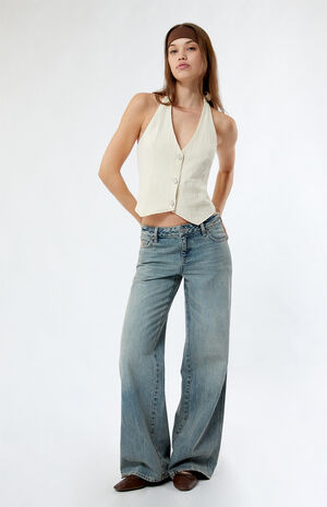 Linen Open Back Vest image number 4