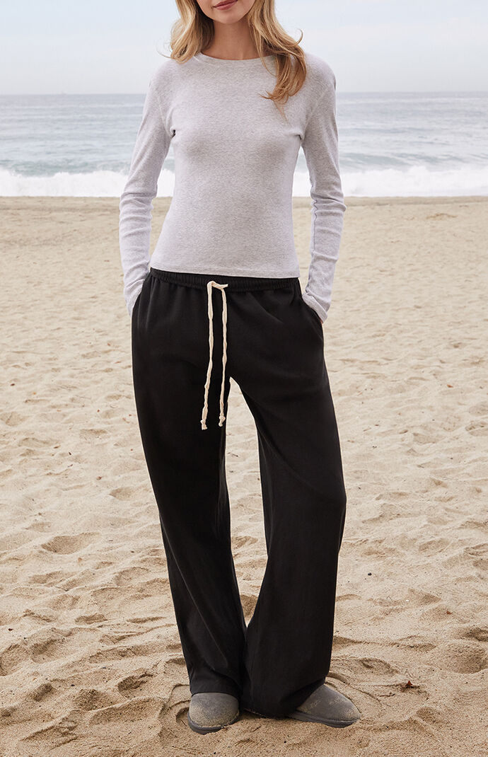 John Galt Silver Ainsley Long Sleeve Crop Top