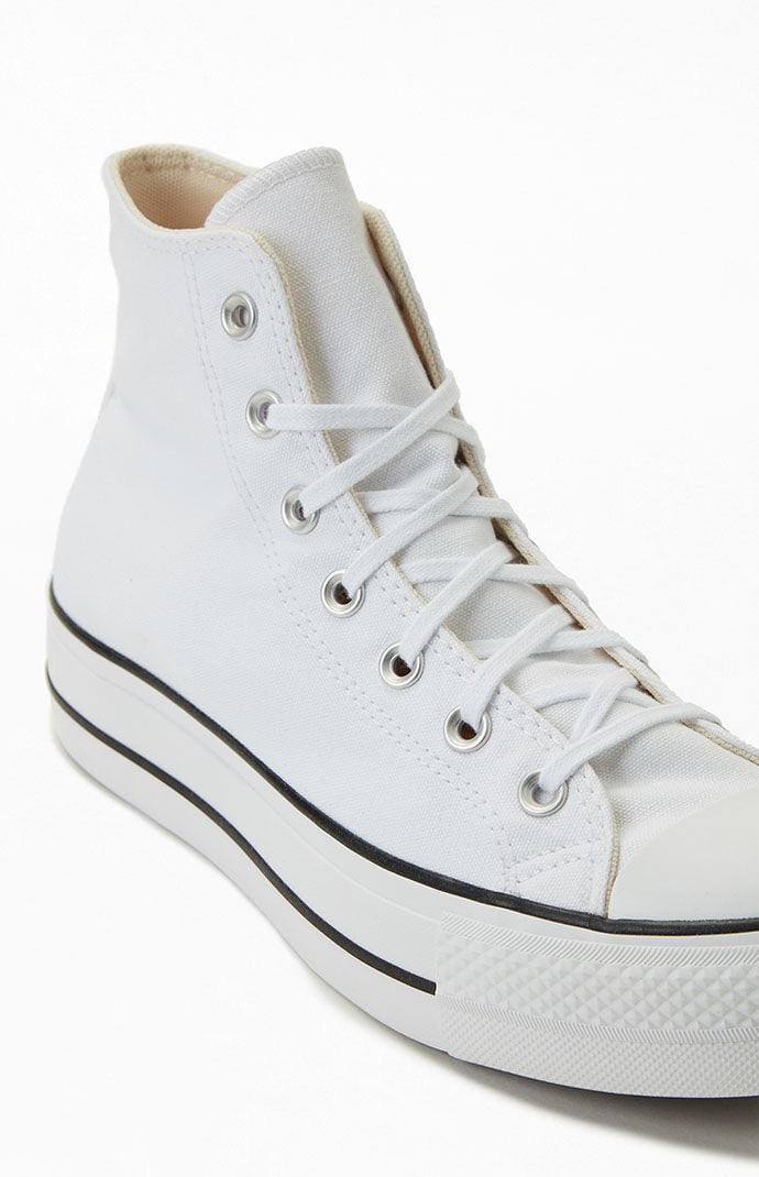 White converse sale high tops platform