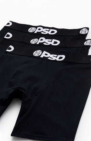 3 Pack Black Boxer Briefs image number 2