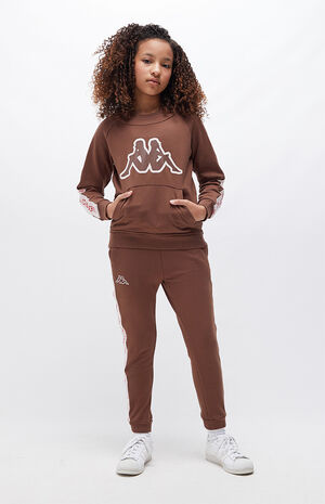 Kids Brown Logo Tape Apet 2 Hoodie image number 4