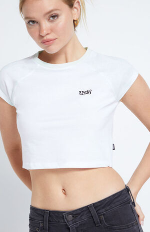 Psych Print Raglan Cropped T-Shirt image number 2