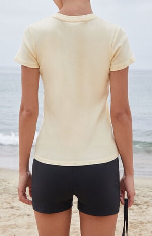 Yellow Hailie Short Sleeve Top image number 3