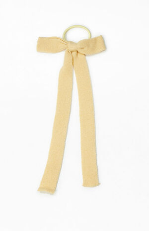 Yellow Bow Hair Tie image number 1