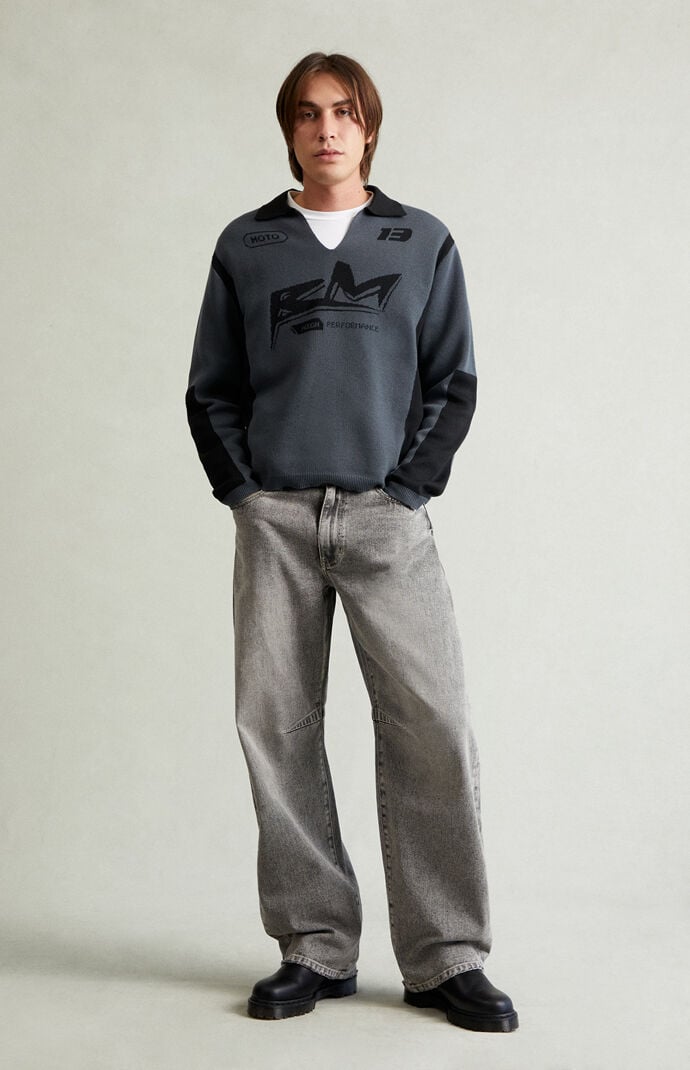 Pacsun Mason Baggy Jeans Darted Dark Gray