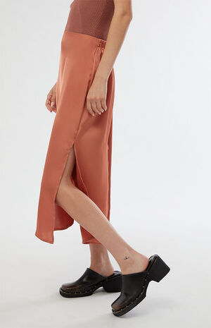Satin Midi Skirt image number 3
